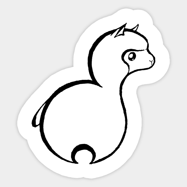 little alpaca Sticker by Pandabacke